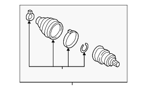 Outer Joint Assembly - Volkswagen (1K0-498-099-M) Outer Joint Assembly - Volkswagen (1K0-498-099-M)