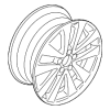 Wheel, Alloy - Volkswagen (5K0-601-025-Q-8Z8)