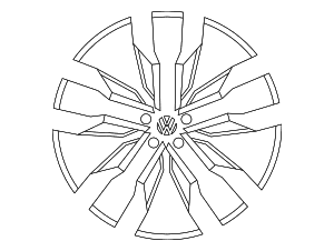 Wheel, Alloy - Volkswagen (5NN-601-025-E-NQ9)