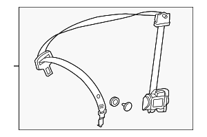 Lap & Shoulder Belt - Mercedes-Benz (219-860-03-86-7G52)
