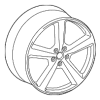 Wheel, Alloy - Audi (8P0-601-025-S-1H7)
