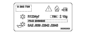 AC Label - BMW (71-23-6-832-291) AC Label - BMW (71-23-6-832-291)