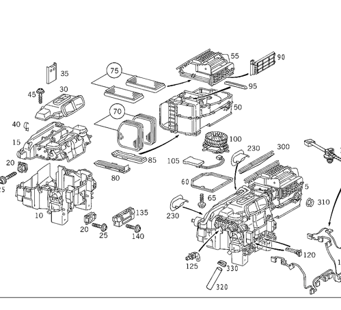 Heater - Mercedes-Benz (220-830-02-61)