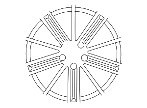 Wheel, Alloy - Volkswagen (5N0-601-025-AK-Z49) Wheel, Alloy - Volkswagen (5N0-601-025-AK-Z49)