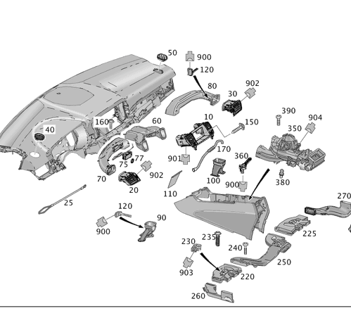 Air Box For AC System - Mercedes-Benz (166-830-16-00)