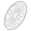 Wheel Cover - Volkswagen (561-601-147-A-8Z8)