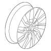 Wheel, Alloy - Volkswagen (5C0-601-025-S-FZZ)