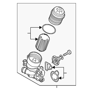 Engine Coolant Thermostat Kit - Audi (059-115-389-P)