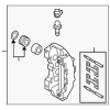 Disc Brake Caliper - Audi (420-615-107-E)