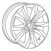 Wheel, Alloy - Volkswagen (5C0-601-025-F-8Z8)