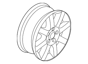 Wheel, Alloy - Volkswagen (1K0-601-025-R-8Z8) Wheel, Alloy - Volkswagen (1K0-601-025-R-8Z8)