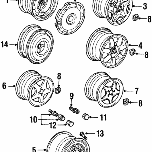 Wheel, Alloy - Volkswagen (1H0-601-025-T-091)