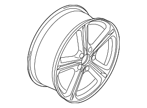 Wheel, Alloy - Volkswagen (5K0-601-025-AG-Z49)