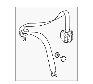 Lap & Shoulder Belt - Mercedes-Benz (253-860-18-00-9C94)