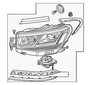 Headlamp Assembly - Volkswagen (3CN-941-035-E)