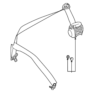 Seat Belt Assembly - Mercedes-Benz (167-860-33-00-8U14)