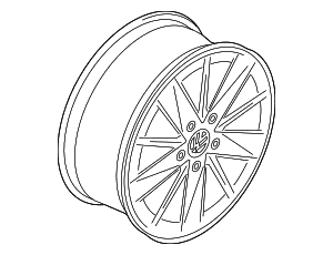 Wheel, Alloy - Volkswagen (5G0-601-025-BA-8Z8)