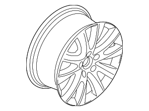 Wheel, Alloy - Volkswagen (5N0-601-025-M-8Z8)