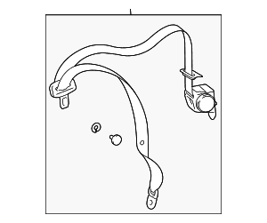 Lap & Shoulder Belt - Mercedes-Benz (211-860-11-86-8J17)