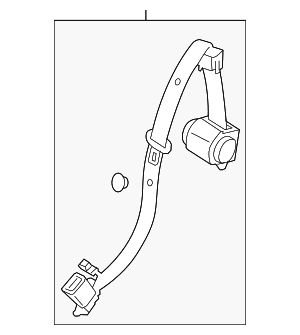 Center Seat Belt - Audi (8Y0-857-807-J-041)