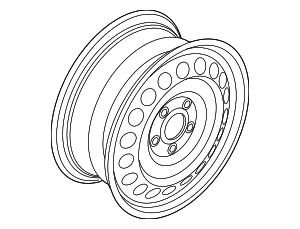 Wheel, Steel - Volkswagen (5Q0-601-027-BS-03C)