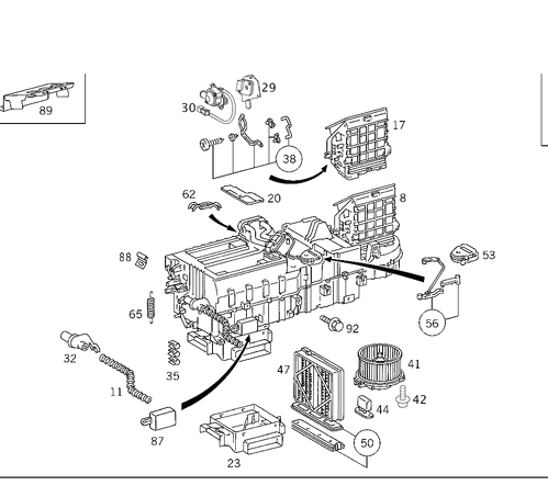 Heater - Mercedes-Benz (163-830-03-61)