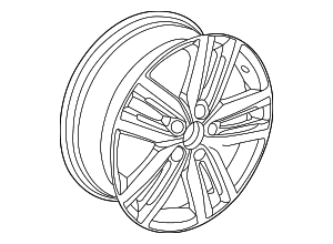 Wheel, Alloy - Volkswagen (5C0-601-025-CN-DM9)