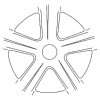 Wheel, Alloy - Volkswagen (561-601-025-F-8Z8)