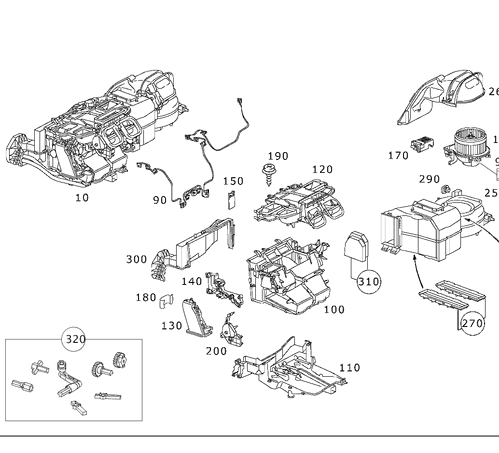 Heater Box - Mercedes-Benz (230-830-08-62)
