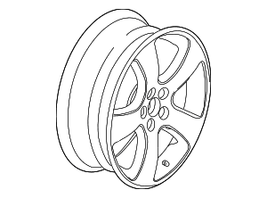 Wheel, Alloy - Volkswagen (1C0-601-025-R-8Z8)