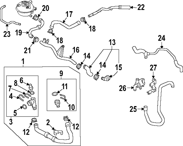 Reservoir Hose - Volkswagen (3QF-121-109-D) Reservoir Hose - Volkswagen (3QF-121-109-D)