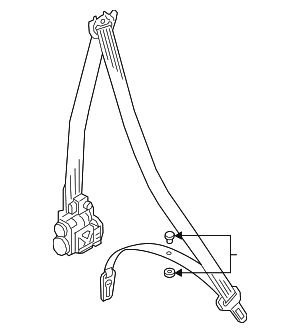 Lap & Shoulder Belt - Audi (4N0-857-706-A-V04)