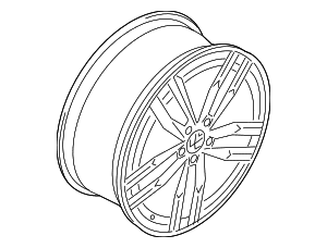 Wheel, Alloy - Volkswagen (5GM-601-025-A-88Z) Wheel, Alloy - Volkswagen (5GM-601-025-A-88Z)