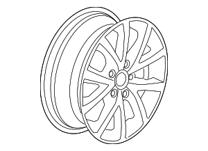 Wheel, Alloy - Volkswagen (5C0-601-025-AM-8Z8) Wheel, Alloy - Volkswagen (5C0-601-025-AM-8Z8)