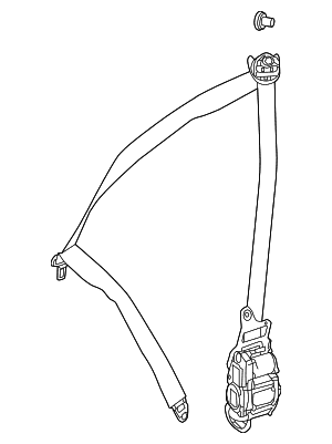 Seat Belt Assembly - Mercedes-Benz (213-860-10-01-8U14)
