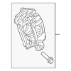 Disc Brake Caliper - Mercedes-Benz (003420718380)
