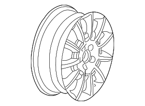 Wheel, Alloy - Volkswagen (1C0-601-025-T-8Z8)