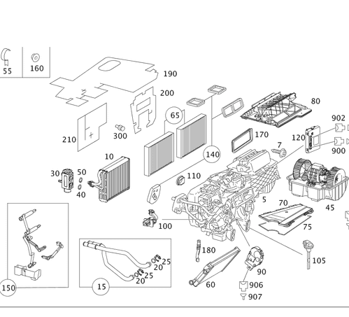 Heater Box - Mercedes-Benz (221-830-61-60)