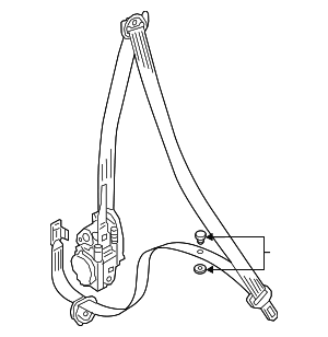Seat Belt Lap And Shoulder Belt - Audi (80A-857-705-P-JXE) Seat Belt Lap And Shoulder Belt - Audi (80A-857-705-P-JXE)