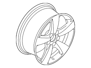 Wheel, Alloy - Volkswagen (5N0-601-025-AS-8Z8)