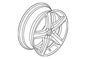 Wheel, Alloy - Volkswagen (1K0-601-025-AE-88Z) Wheel, Alloy - Volkswagen (1K0-601-025-AE-88Z)