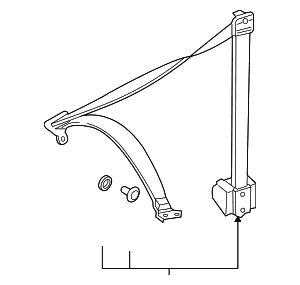 Lap & Shoulder Belt - Mercedes-Benz (203-860-85-85-1B00)