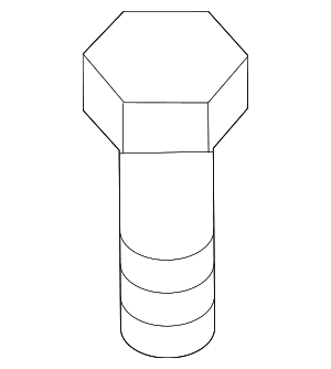 Center Seat Belt Upper Bolt - Audi (111-857-793-C)