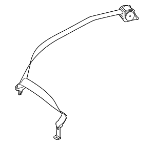 Center Seat Belt - Mercedes-Benz (205-860-14-85-3D53)