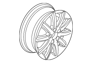 Wheel, Alloy - Volkswagen (1K0-601-025-BC-8Z8) Wheel, Alloy - Volkswagen (1K0-601-025-BC-8Z8)