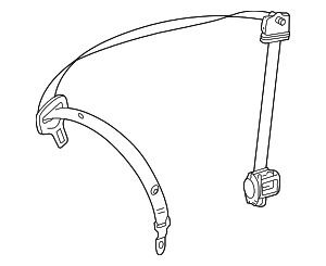 Lap & Shoulder Belt - Mercedes-Benz (251-860-69-86-8K64)