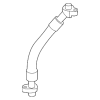 Center AC Hose - Audi (80A-816-739-L)