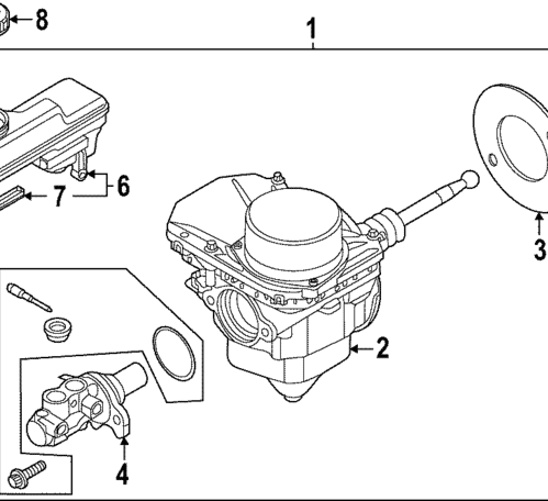 Master Cylinder Hardware Kit - Volkswagen (1EA-614-783)