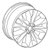 Wheel, Alloy - Audi (8P0-601-025-DK)
