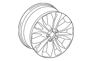 Wheel, Alloy - Audi (8P0-601-025-DK)